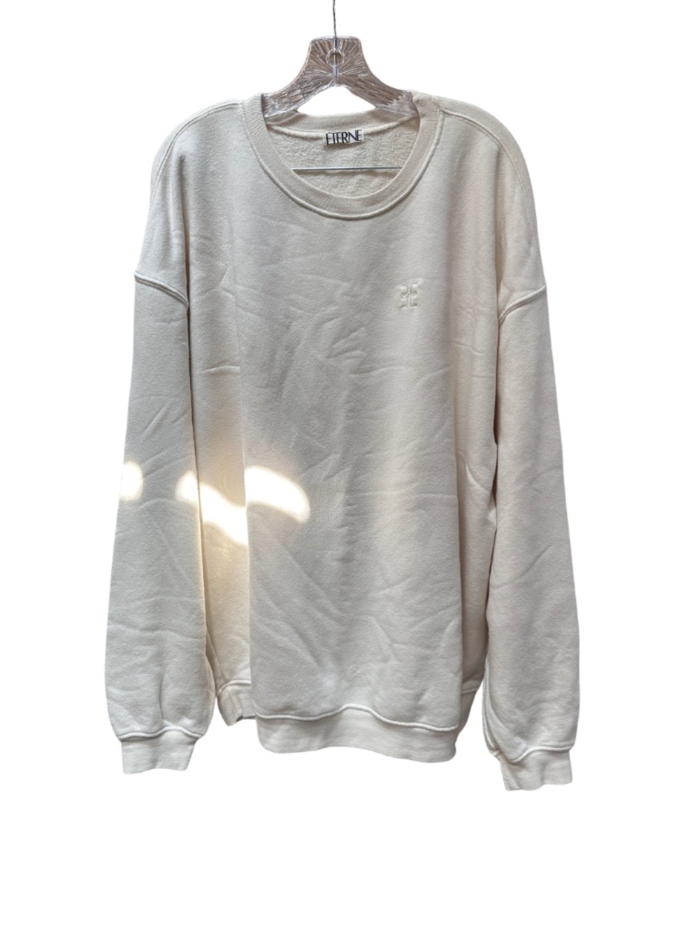 Eterne Cream White Crew Neck Sweatshirt - Women's XL